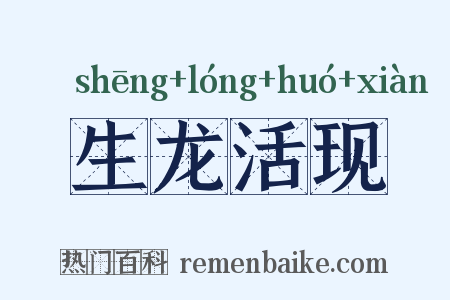 生龙活现是什么意思的图片